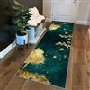Siunwdiy Tappeto da Cucina Passatoia Antiscivolo,Tappeto Cucina Lavabile Astratto 2 Metri Oro verde scuro Tappeto Cucina LungoAstratto Tappeto Corridoio Runner Per Casa Cucina,Camera，50x200cm