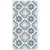 Panorama Tappeto in Vinile - Tappeti in PVC Grandi - Tappeto da Cucina, Corridoio e Soggiorno - Modello Cudillero Blu 40x80 cm