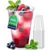 Inoverse 100 bicchieri in plastica, 0,4 l, trasparenti, per feste, in plastica, per feste, per feste, per birra, bicchieri d'acqua