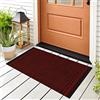 rugsx Zerbino antiscivolo MALAGA Doormat - Copertura della porta - all'esterno, all'interno, blocca la polvere, gomma, rosso 100x130 cm