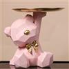 Fiorky Figurina di Orso, Vassoio portaoggetti geometrico 'orso Statua Figurina portachiavi in resina, Simpatico orsetto Ornamento Porta snack chiave, Decorazione d'arte moderna Scultura di
