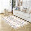 Tomifine Tappeto in Tessuta Modelli Geometrico Tappeto con nappe per Cucina, Soggiorno, Camera da letto, Lavanderia, Ingresso (60x90 cm,Arancio Rosso)