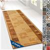 Floordirekt Tappeto passatoia con motivo, realizzato su misura, per cucina, corridoio e soggiorno, ornamento vintage a griglia orientale (80 x 500 cm, beige Akzent)