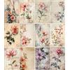 Craft Kreatively Carta di riso floreale vintage, 20 x 26,5 cm (6 fogli) - 6 x carte per decoupage per collage, tecnica mista, creazione di biglietti e artigianato, decoupage CRAFT KREATIVELY