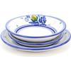 Ceramiche Azzaro & Romano Caltagirone CEAR ceramiche - Set di 3 piatti in ceramica siciliana di Caltagirone con decoro Blu