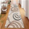 Siunwdiy Tappeto Runner 1.6 Metri Marrone Beige Tappeti Runner Corridoio Lungo Lavabile Motivo vintage Tappeto Cucina Tappeto Passatoia Ingresso Tappeto per Soggiorno,Camera da Letto，40x160cm