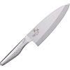 KAI Seki Magoroku Shoso Deba 18,0 cm lunghezza lama - acciaio inossidabile 5CR15MoV 56 (±1) HRC - affilatura convessa - manico in acciaio inossidabile 18-8 con motivo a rombi - coltello da cucina