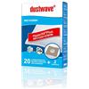 Dustwave® Premium 20 Sacchetti per aspirapolvere in microfibra per Trisa 9466 Classic Clean - altamente efficienti con chiusura igienica - Made in Germany