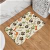 Mexpekil Zerbino con impronte di zampe di cane, 40 x 60 cm, antiscivolo, lavabile, tappetino di benvenuto, assorbente, tappetino da cucina, decorazione per la casa, per interni ed esterni