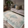 benuta Pop Tappeto Salotto Laury - Turchese 300x400 cm - Fibra sintetica - Rettangolare & Stile: Vintage - Per camere da letto, sale da pranzo, soggiorni - facile da pulire