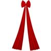 HEBEOT Grande Fiocco di Natale, Fiocchi Grandi in Velluto Per Albero di Natale Per La Stagione delle Festività Per Varie Occasioni Festive 40 * 200cm (rosso)
