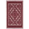 Pierre Tappeti Tappeto Sardo BORDEAUX 55x115 cm lavabile 100% cotone prodotto in Sardegna. Tappetino bagno cucina ingresso pratico morbido.