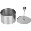 Alipis Onigiri Sushi Making Mould Rotondo In Acciaio Inox Cibo Anello Stampo Anelli Torta Che Forma Anelli Con Pusher Di Presentazione Del Cibo Tonno Tartare Stampo