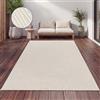 Paco Home Tappeto Cucina Da Esterno Salotto Moderno Balcone Terrazo Motivo Scandinavo Motivo Boho Monocolore Crema, Dimensione:160 cm Rotondo, Colore:Crema 10