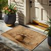 Generic Tappeto porta autunno floreale tappeto porta beige ingresso esterno ed interno decorazione rustica impermeabile antiscivolo assorbente polvere facile da pulire 79 x 48 cm