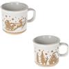BRANDANI collezione Pandizenzero Set 2 tazze caffè in ceramica stoneware