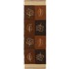 Pierre Tappeti Tappeto WINTER MARRONE disegno foglie alberi autunno 100% cotone annodati a mano, passatoia stuoia cucina multiuso lavabile cm.55x230