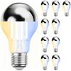 ledscom.de 10 pezzi lampadina LED E27, A60, bianco caldo - bianco freddo (2700-7000 K), 4,8 W, 486lm, Smart Home, WLAN, Alexa, specchio per la testa (argento)