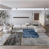 Pmnadfdag Tappeto Salotto 150 x 180 cm Pelo Corto Morbido Antiscivolo,per Soggiorno,Camera da Letto,Cucina,Ufficio Moderno Grigio di Giunture Geometriche