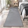 the carpet Rio - Tappeto soggiorno moderno e morbido con retro antiscivolo e effetto 3D, superficie soffice, facile da pulire e robusto, grigio, 80 x 300 cm