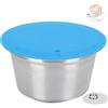 generic Kit di riempimento per capsule di caffè Dolce Gusto, in acciaio inox, riutilizzabile, ricaricabile, colore: blu