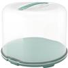 Rotho Fresh Cake Dome XL, plastica per uso alimentare (PP), senza BPA, turchese/trasparente, (35,5 x 34,5 x 26 cm)
