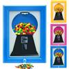 Vesidoloy Distributore di cornici per foto di caramelle, dispenser di dolci con cornice per foto, macchina per immagini di Gumball, dispenser per caramelle da parete, per piano di lavoro della scrivania o