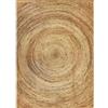 Thedecofactory THE DECO FACTORY Sunny Jute - Tappeto artigianale intrecciato, rotondo, naturale, 300 x 400 cm