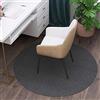 FYUN Tappeto rotondo per sedia a rotelle,Tappeto antigraffio per pavimenti in legno duro a pelo basso, spessore 10 mm, tappetino in legno antiscivolo