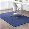 Surwin Tappeto Antiscivolo Sedia Ufficio, Tappeto Protettivo Sedia Ufficio Tappetino Protettivo per Pavimento Antigraffio Tappetino Gaming Pavimento per Ufficio Home (Blu scuro,80x120cm)