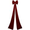 Oceanlend Decorazione con fiocco in velluto progettata per alberi di Natale e varie impostazioni di decorazione per le vacanze, offrendo una consistenza soffice e una costruzione per un uso ripetuto (rosso