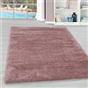 Teppium Tappeto a pelo lungo per soggiorno monocolore, camera da letto, sala da pranzo, morbido e soffice, facile manutenzione Misurare: 240 x 340 cm Colore: Rosa