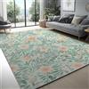 AUWUUA Tappeto vintage floreale William Morris, 50x80 cm, con motivi di fiori e piante verdi e rosa, lavabile in lavatrice, per soggiorno, camera da letto, ingresso, tappetino antiscivolo