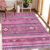 NETLINE HOME NETLINE Tappeto lavabile in lavatrice per cucina, camera da letto, sala da pranzo e soggiorno, adatto agli animali, design orientale, pelo basso, antiscivolo (rosa, 120x