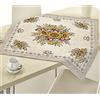 Confezioni Giuliana ® - Copritavolo Tovaglia Coprisedia jacquard cinigliato GIRASOLI accessori coordinati Made In Italy - Centrotavola 90x90