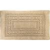 Saniplast Romy tappeto tinta unita con decorazione classica, misura 55x90 cm - colore naturale