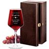 Maverton Calice da vino Rubino XL - incisione personalizzata - 530 ml - in vetro - ideale per il vino rosso e bianco - idea regalo di matrimonio - cuore pieno d'amore