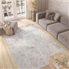 TAPISO Valley Tappeto Soggiorno Pelo Corto Design Moderno Motivo Astratto Geometrico Sfumato Tonalità Bianco White Grigio Salotto Camera Sala Ragazzi Ufficio Oeko-Tex 120 x 170 cm