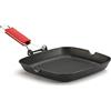 Olympia Cookware Bistecchiera - Olympia Love - Padella Grill Antiaderente in Alluminio Pressofuso, Fondo Antiscivolo, Senza PFOA e Nickel, Prodotta in Italia (Grill 28 * 28cm)