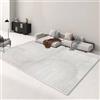 Generic Tappeto per soggiorno, 120 x 200 cm, super morbido, antiscivolo, per camera da letto, lavabile, a pelo corto, decorazione per la casa e l'ufficio, moderno geometria minimalista, grigio,