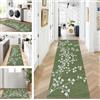 ZUZEKU Tappeto passatoia da cucina, lavabile, antiscivolo, 80 x 160 cm, colore verde, personalizzabile