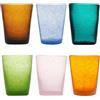 MEMENTO Set 6 bicchieri acqua in pasta di vetro 300cc (Capri)