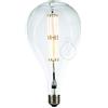 AMARCORDS - MAXI Lampadina Led dimmerabile, filamento DRITTO, luce calda 2700K, vetro chiaro tipo pera, E27, 12W