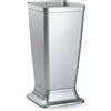 Acan Tradineur Portaombrelli in Plastica Quadrato Wet Design Moderno Porta Ombrello Decorazione Made in Spagna (Argento - 51,5 x 26 x 26 cm)