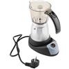 Pragmatic Caffettiera Elettrica 6 Tazze, Macchina Caffè Moka con Manico Ergonomico, Moka Elettrica con Contenitore Trasparente, Design Staccabile, Autospegnimento, 480W 220V, Adatto per Casa Ufficio