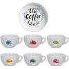 Generico The Coffee House Set 6 Tazzine da Caffè + Piattini in Ceramica Personalizzati con Nomi e Scatola Rossa Idea Regalo Originale Compleanno Natale Feste Cucina Prima Colazione Mattina Arredo Casa Tavola