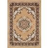 Pierre Tappeti Parure (3 pezzi) di Tappeti economici persiani orientali stile classico 4480 beige tris scendiletto (1 pezzo 70x130 + 2 pezzi 55x105)