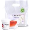 Resin Pro ArtSoap EasySoap - Base per Saponi Artigianali 1 kg Trasparente con Colorante in Regalo Rosso Passion, Basi per la creazione di saponi Facile, Sicura e Versatile, Base per Sapone