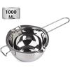 Hengdai - Bollitore in acciaio inox, universale, per cottura al vapore, per far fondere burro, cioccolato, formaggio, caramello (1000 ml)