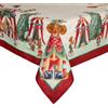 Nuvole di Stoffa Tovaglia copritavolo rettangolare di natale in cotone con fantasia circo Bear Wonderland, vintage 3 varianti(1pz) 160x200 cm